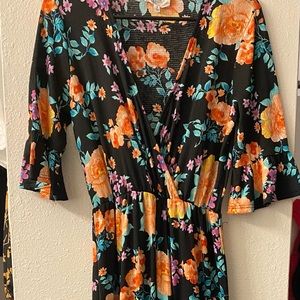 Women’s floral dress romper